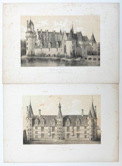 «CHÂTEAUX DE LA VALLÉE DE LA LOIRE.» 7 Planches...