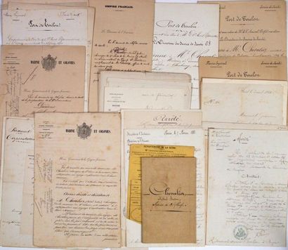 MOSELLE. GUYANE. ALGÉRIE. Papiers militaires...