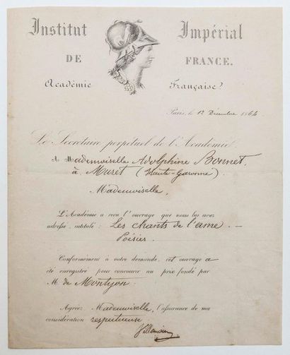 PRIX MONTYON de Littérature. INSTITUT IMPÉRIAL...