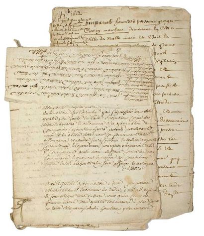 SUM. Bundle of 7 handwritten pieces concerning...