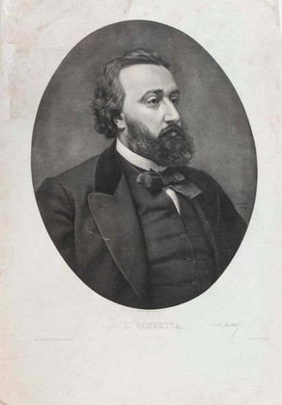 GAMBETTA & THIERS.
2 Grands portraits officiels...