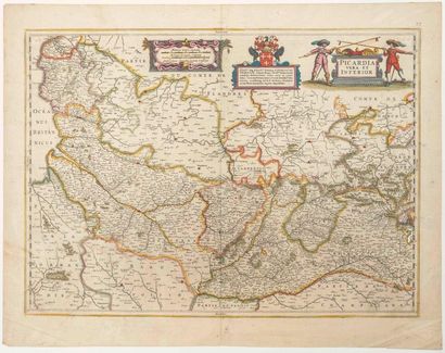 17th century map PICARDIA. 1647 
