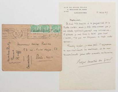 Roger MARTIN DU GARD Writer, novelist (Neuilly...