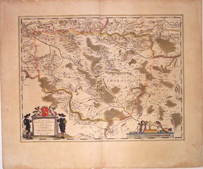 17th century map County of CHAROLAIS. 