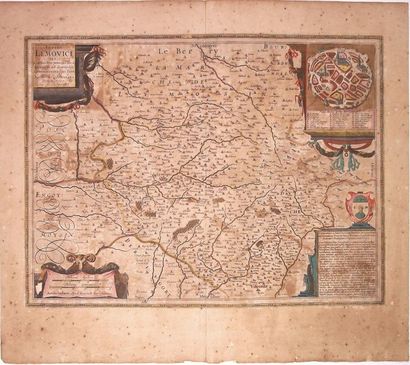 17th century map Region of LIMOGES. 