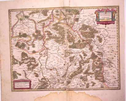 17th century map COUNTRY MESSIN. 