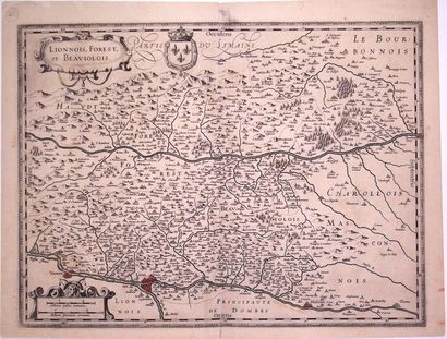 17th century map LYONNAIS, FOREST, BEAUJOLAIS...