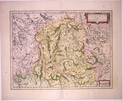 17th century map DUCHY OF NEVERS. 