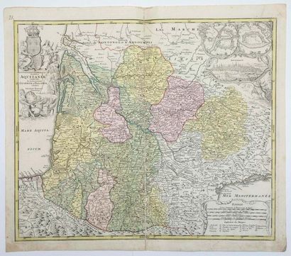 AQUITAINE; Cartridge representing the cities...