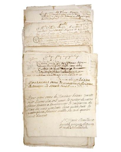 (ALLIES) CLERGY. 1683. 80 Manuscript pieces....