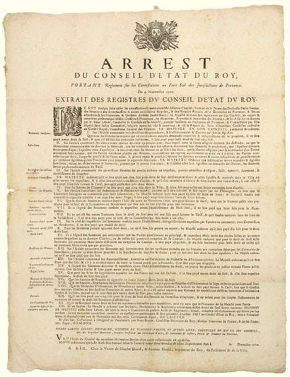 PROVENCE. 1700. JUSTICE. 