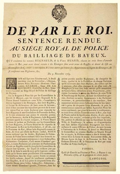 CALVADOS. BAILIWICK OF BAYEUX. 1769. REGISTER...