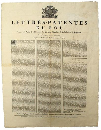 1772. BORDEAUX (33). 