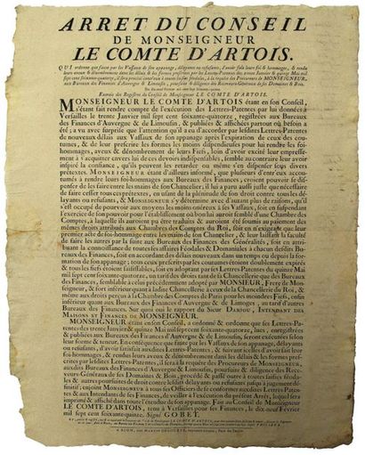 1775. RIOM (63). VERSAILLES (78). Prerogative...