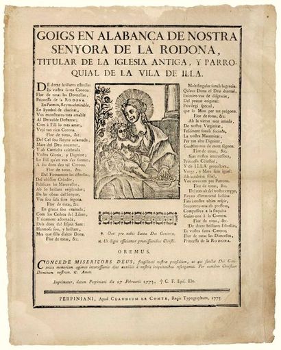 GOIG CATALAN. 1775. ILLE SUR TÊT (Eastern...
