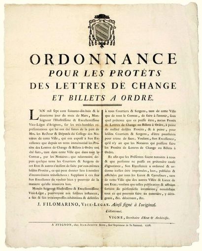 PINION CONDITION (84). 1778. BILL OF EXCHANGE....