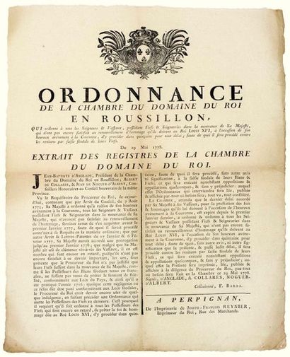 ROUSSILLON. 1778. 
