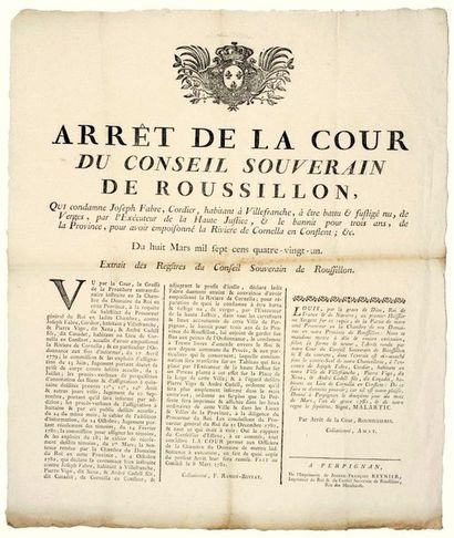 1781. ROUSSILLON. POISONER. 