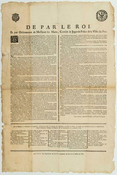 HIGH LIGHT. 1783. LE PUY EN VELAY.
Order,...