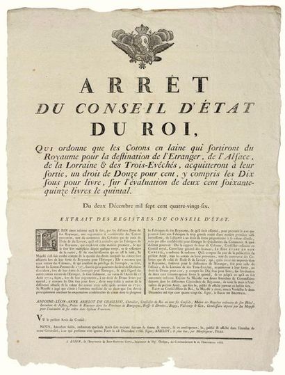 1786. BURGUNDY. (TRADE OF COLONIES, INDIA...