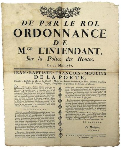MEURTHE-ET-MOSELLE. 1787. LORRAINE & BARROIS....