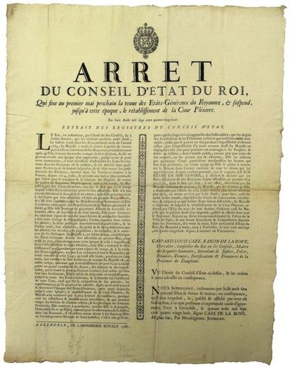 DOUPHINED. 1788. RULES GENERAL OF THE KINGDOM:...