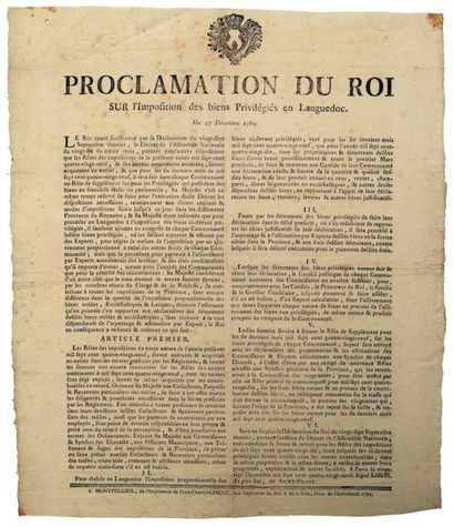 REVOLUTION. 1789. TAXATION OF PRIVILEGED...