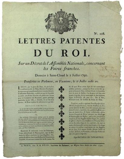 FREE FAIRS. 1790. 
