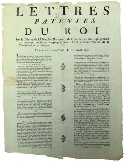 EURE. 1790. PATRIOTIC CONTRIBUTION. 
