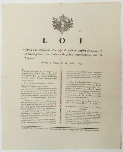 REVOLUTION. 1791. CRIMINAL POLICE COURT....