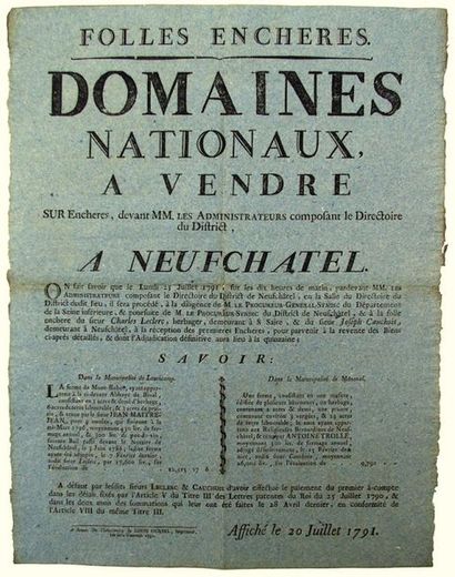SEINE-MARITIME. 1791. NEUFCHÂTEL DISTRICT....