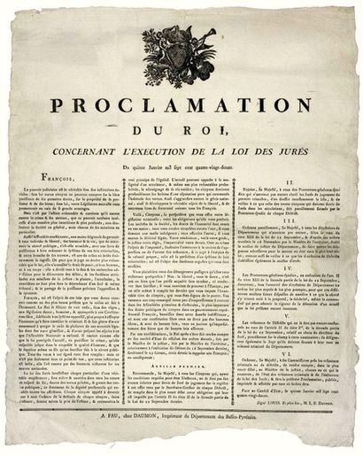 (ATLANTIC PYRENEES). 1792. LAW OF THE JURORS....