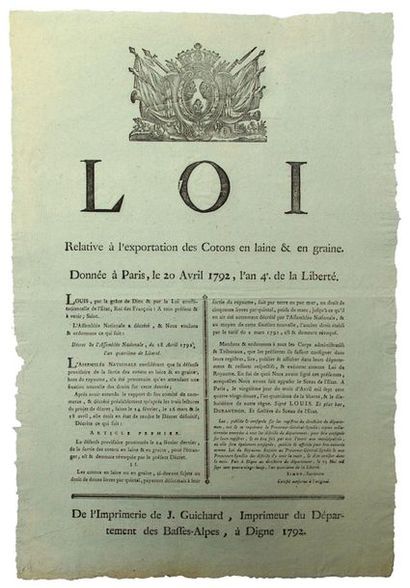 1792. COTTON. TRADE. 