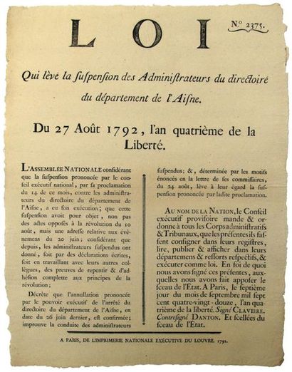 AISNE. 1792. DANTON. 