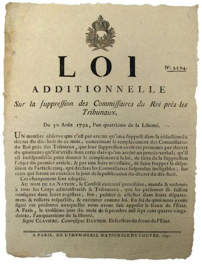 PARIS. 1792. DANTON. JUSTICE. 