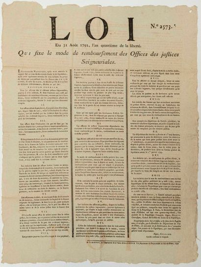ABOLITION OF FEUDAL RIGHTS. PUY-DE-DÔME....