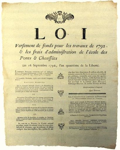 SCHOOL OF CIVIL ENGINEERING. 1792. DANTON....