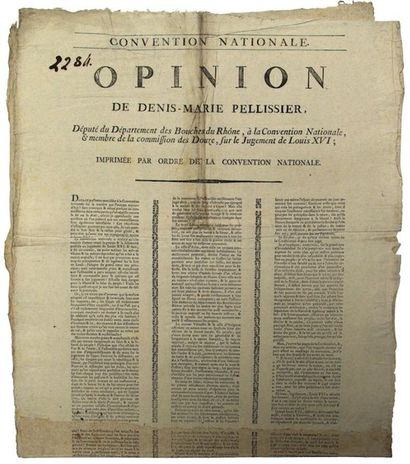 1793 (TRIAL OF KING LOUIS XVI). PELLISSIER...