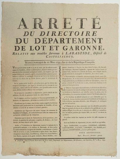 LOT-ET-GARONNE. 1793. REVOLT. 