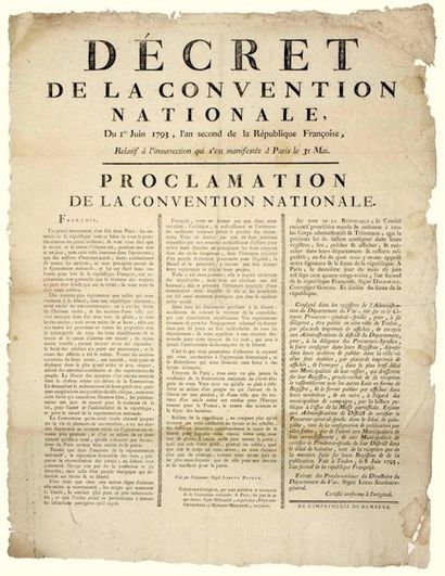 VAR. INSURRECTION in PARIS on May 31, 1793...