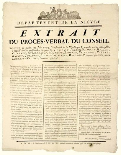 1793. (NIÈVRE IS NOT IN INSURRECTION.) Excerpt...