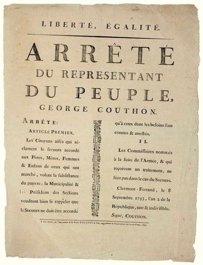 1793. COUTHON. (PUY-DE-DÔME). 