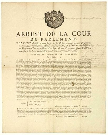 GIRONDE. 1725. TAKES OF SAINTE FOY. Parliament...