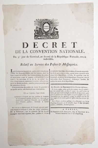 POST & COURIER. 1794. 