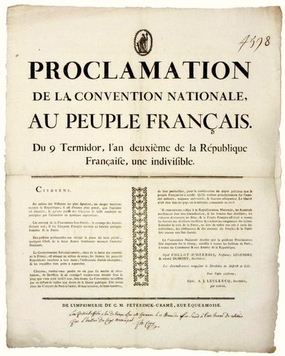 - 9 THERMIDOR YEAR 2. ROBESPIERRE ARREST....