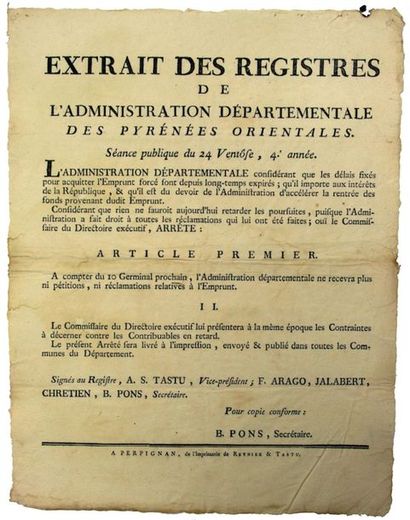 - EASTERN PYRENEES. FORCED BORROWING of Year...