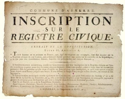 YONNE. 1797. COMMUNE D'AUXERRE. 