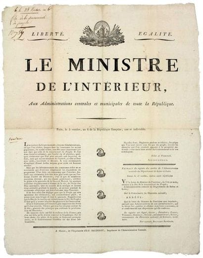 SAÔNE-ET-LOIRE. 1798. FEAST OF THE SOVEREIGNTY...