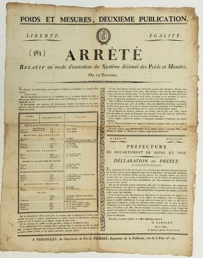 BONAPARTE. 1801. NEW WEIGHTS AND MEASUREMENTS,...