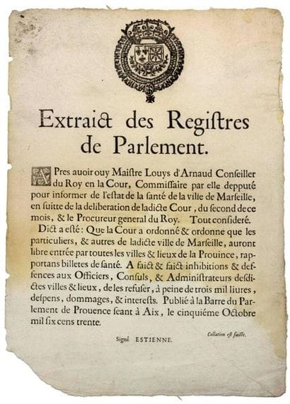 1630. THE MARSEILLE PLAGUE. 